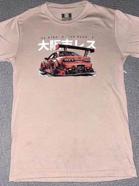 Legend Graphic Car T-Shirt in Pink Size Small